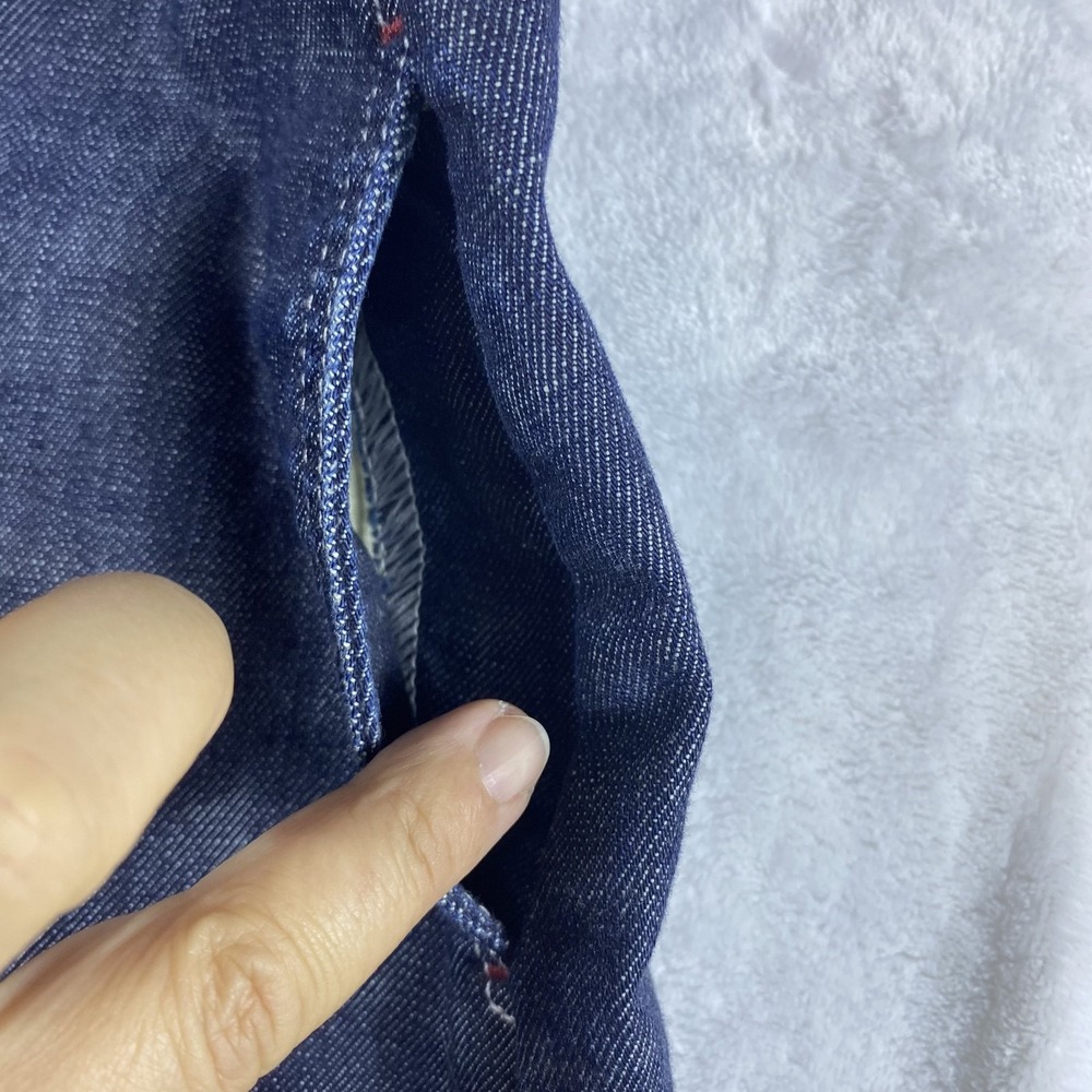 Boden Denim Skirt Sz 10R Blue Knee Length Button Front Pockets - Picture 4 of 11
